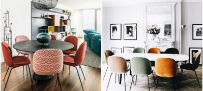 kako da kombinirate stolici so razlichen stil i boja za trpezariska masa foto povekje