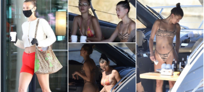 bela hadid i hejli biber rodeni so bikini telo uzhivaat na jahta vo italija foto 01 povekje