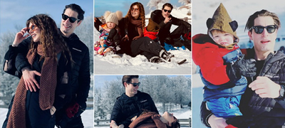 Убавиот пар од „Тома“, Тамара Драгичевиќ и Петар Бенчина, со совршени фотки од зимување со децата (фото)
