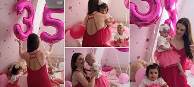 Христина Пан за 35-тиот роденден се забавува со ќеркичките, откако едната извојува нова битка во лекувањето (видео)