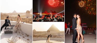 Раскошна свадба на милијардер пред пирамидите во Египет: „Најпрво сакав да се венчаме во вселената“ (фото)