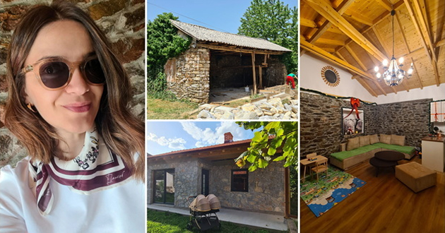 На гости кај Христина Пан: Од старата плевна на дедо ѝ до совршена викендичка во с. Слепче (фото)