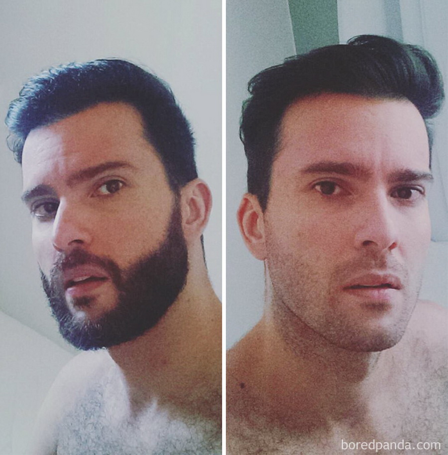 Hommes 30. Мужчина без бороды. Мужчины с бородой и без до и после. До и после бритья. Мужчина до и после бритья.
