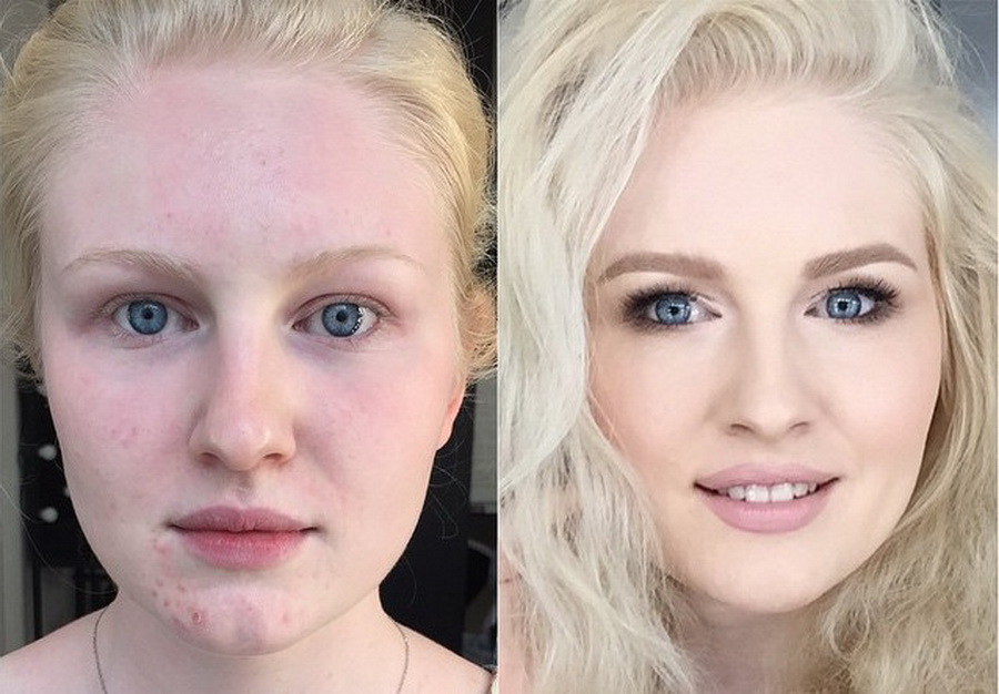 Что думает изменившая девушка. Блондинка без макияжа. Изменение внешности до и после. Девушки с макияжем и без сравнение. Перемены во внешности.