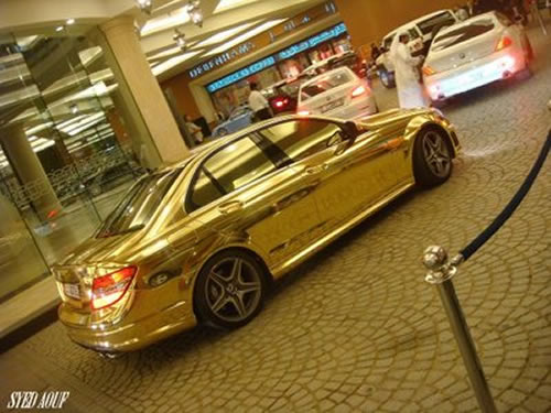 Gold-Mercedes-C63-01